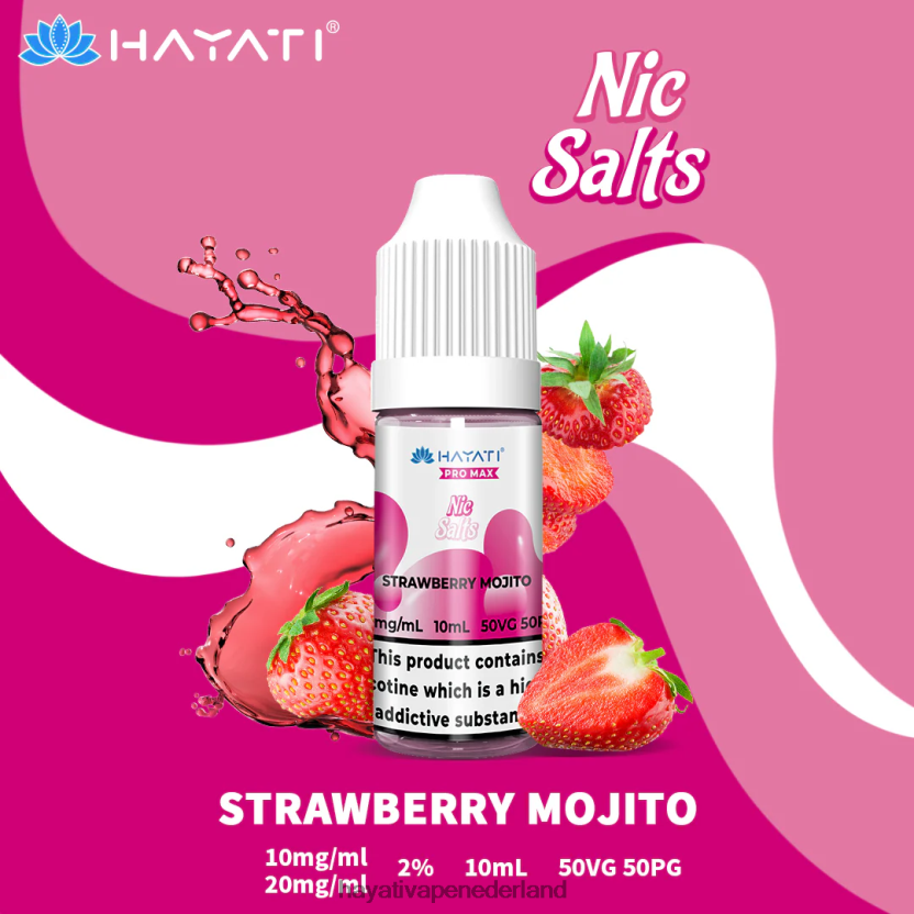 Hayati Pro Max nic zouten Aardbeienmojito XX66X244 Hayati Vape Review