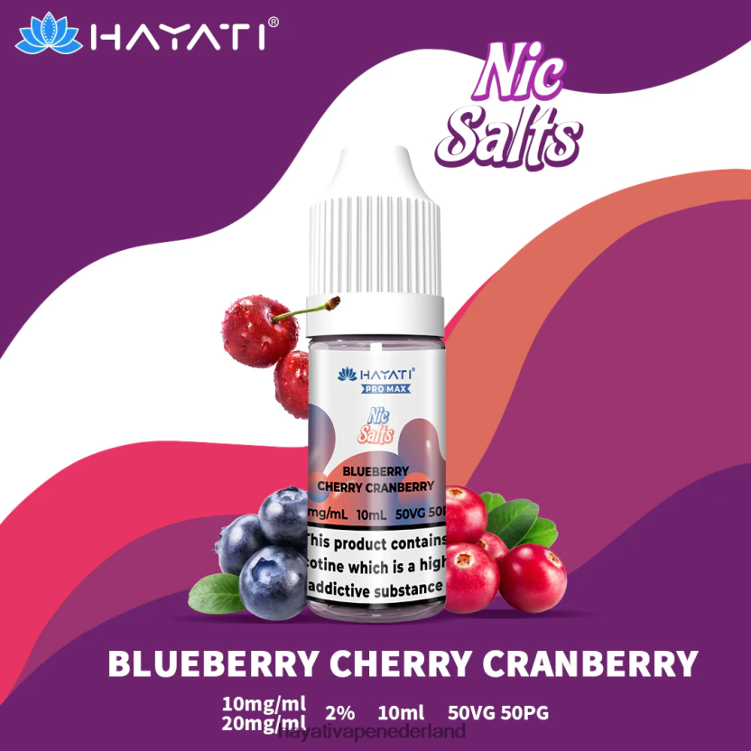 Hayati Pro Max nic zouten bosbes kers cranberry XX66X234 Hayati Vape Review