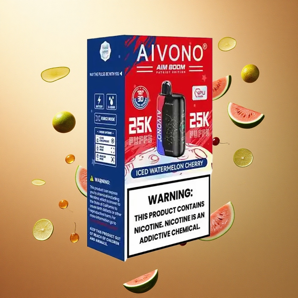 Aivono Aim Boom 25000 Gekoelde Watermeloen Kers 650mAh 0% Nicotine