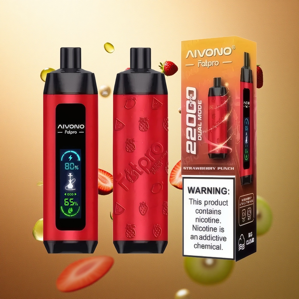 Aivono Aim Fatpro 22000 Aardbeien Punch 5% Nicotine 600mAh