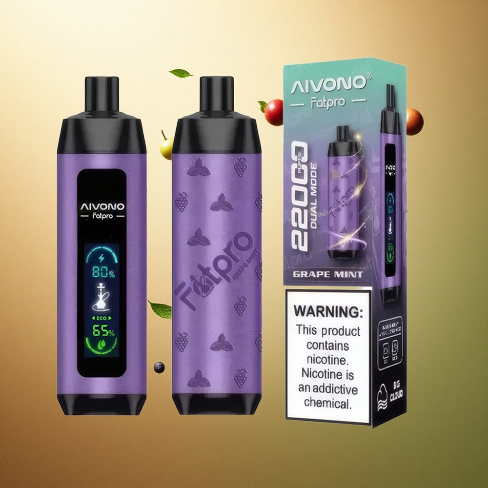 Aivono Aim Fatpro 22000 Druiven Munt 5% Nicotine 600mAh 28ml