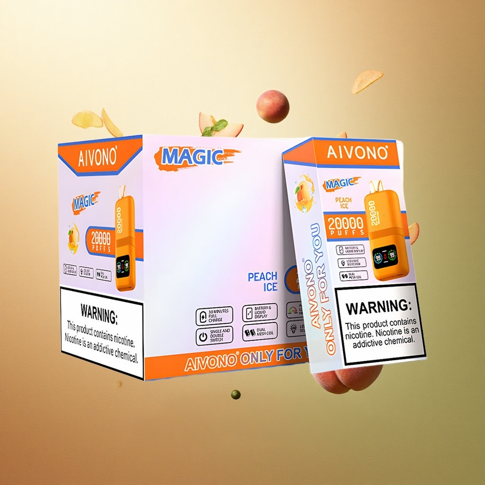 Aivono Aim Magic 20000 Perzik IJs Dual Mesh 600mAh 5% Nicotine