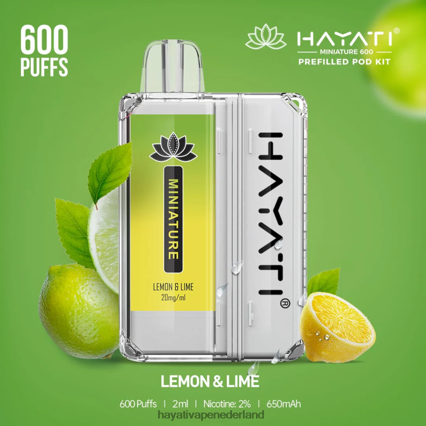 Hayati Miniature 600 podkits Citroen limoen XX66X39 Hayati Vape Shop