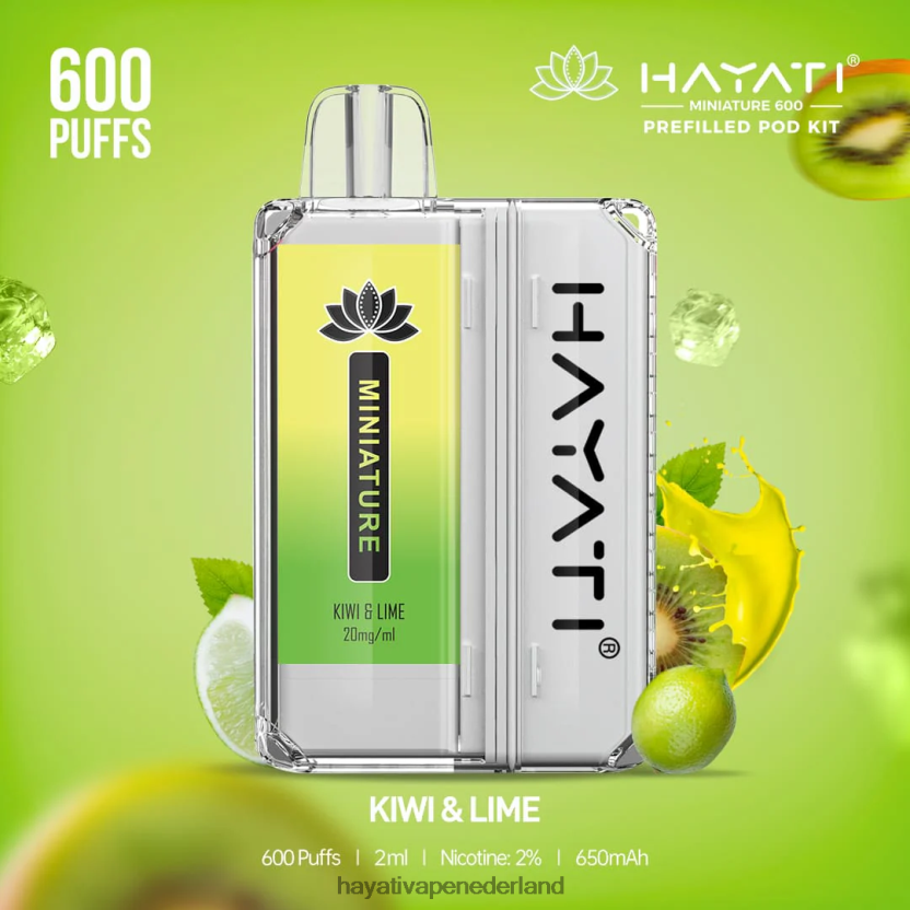 Hayati Miniature 600 podkits Kiwi & Limoen XX66X38 Hayati Store Nederland
