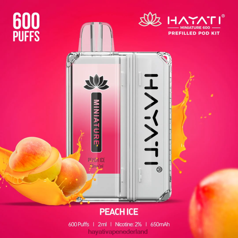 Hayati Miniature 600 podkits perzik ijs XX66X41 Hayati Nederland