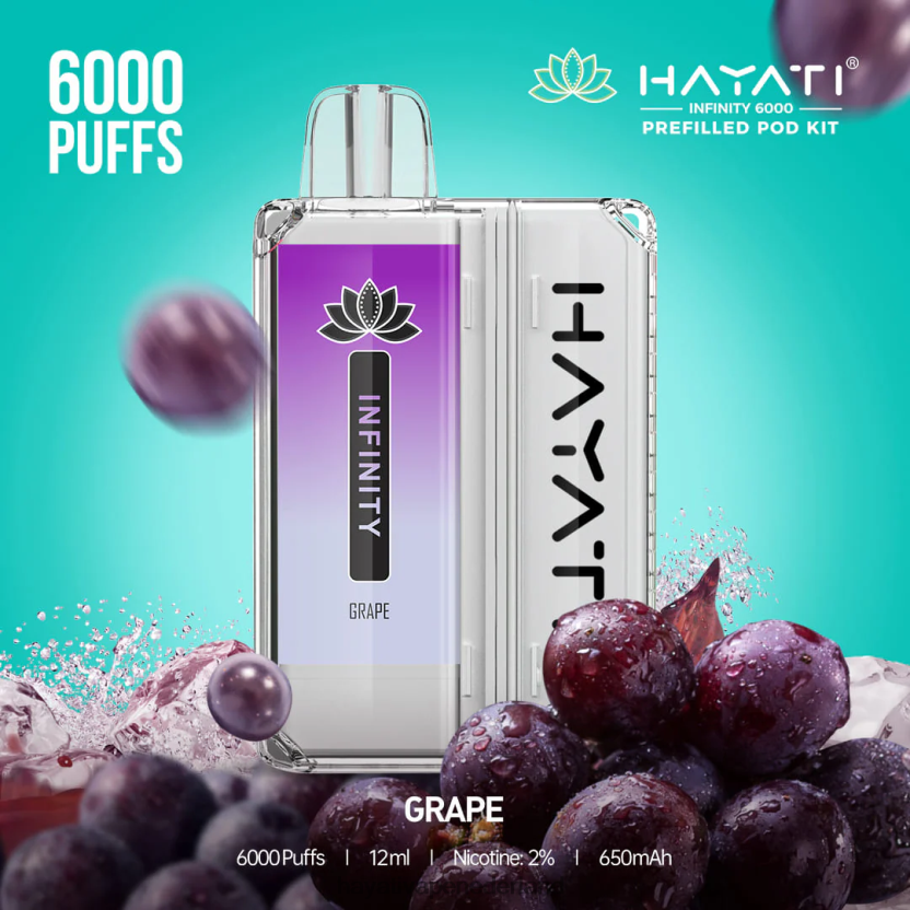 Hayati Infinity 6000 pod-kits druif XX66X150 Hayati Vape Near Me
