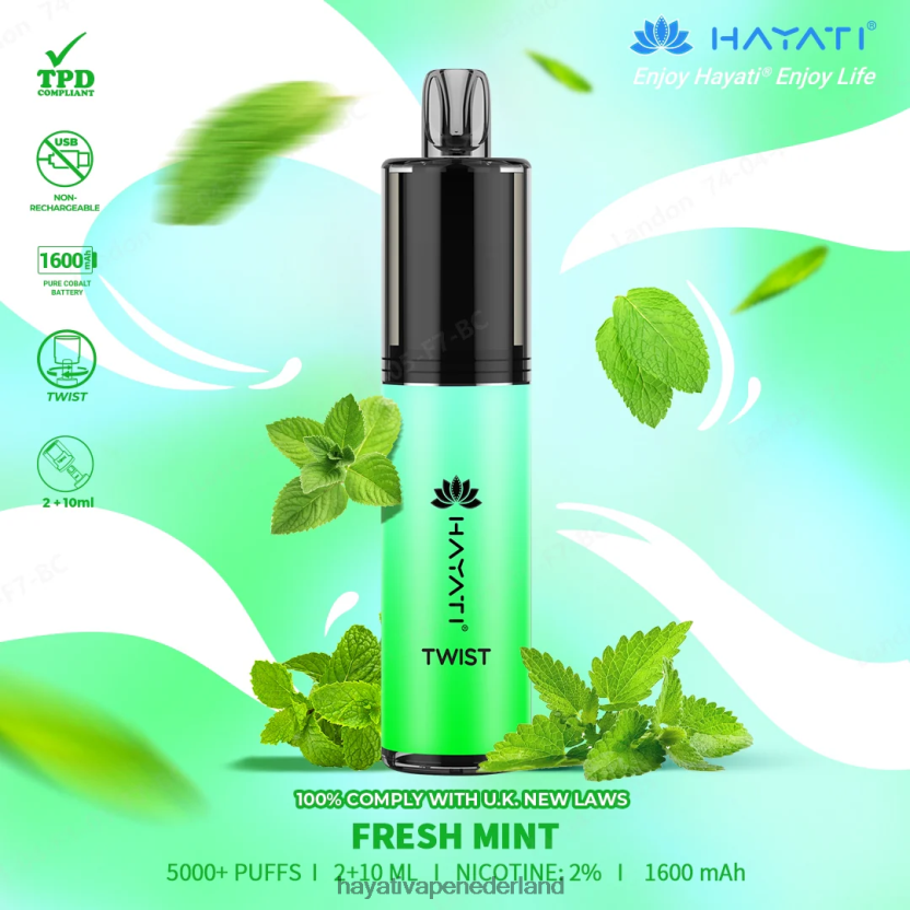 Hayati Twist wegwerpbaar Frisse munt XX66X70 Hayati Vape Near Me