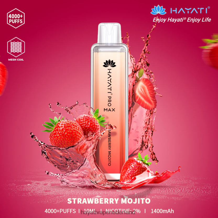 Hayati Pro Max wegwerpbaar Aardbeienmojito XX66X121 Hayati Nederland