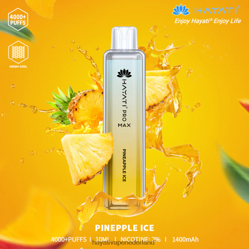 Hayati Pro Max wegwerpbaar ananas ijs XX66X114 Hayati Vape Review