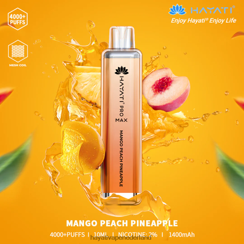 Hayati Pro Max wegwerpbaar mango perzik ananas XX66X111 Hayati Nederland