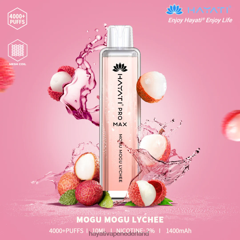 Hayati Pro Max wegwerpbaar mogu mogu lychee XX66X112 Hayati Amsterdam