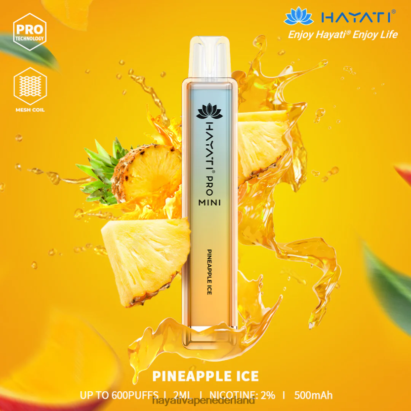 Hayati Pro Mini wegwerpbaar ananas ijs XX66X17 Hayati Flavour List