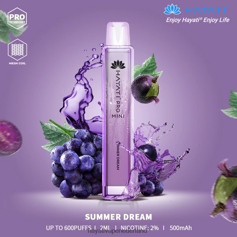 Hayati Pro Mini wegwerpbaar zomerdroom XX66X23 Hayati Vape Nederland